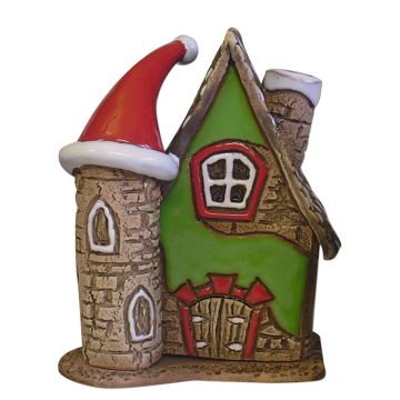 Sigro - Keramiek Rookhuisje Kerstmuts Green - Nu Voorverkoop
