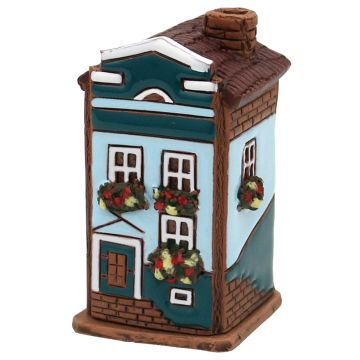 Sigro - Keramiek Rookhuisje Lijstgevel Blue - Nu Voorverkoop