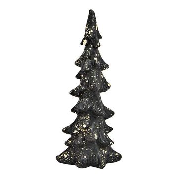 Zwarte Dennenboom Goudspetters Klei 24 cm - Wurm